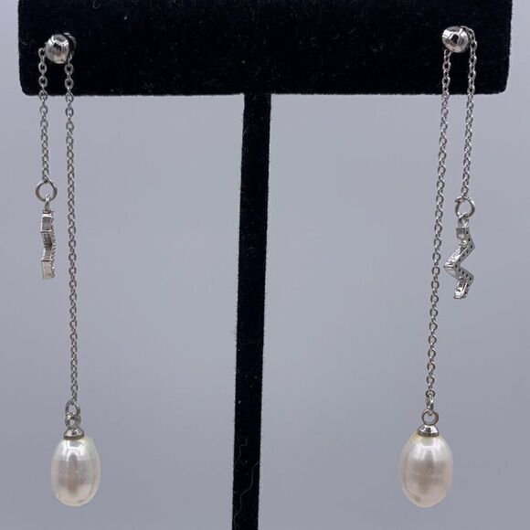 Bracelet with charm, sterling 925 silver, real pearls, NWOT, infinity charm - Picture 14 of 15